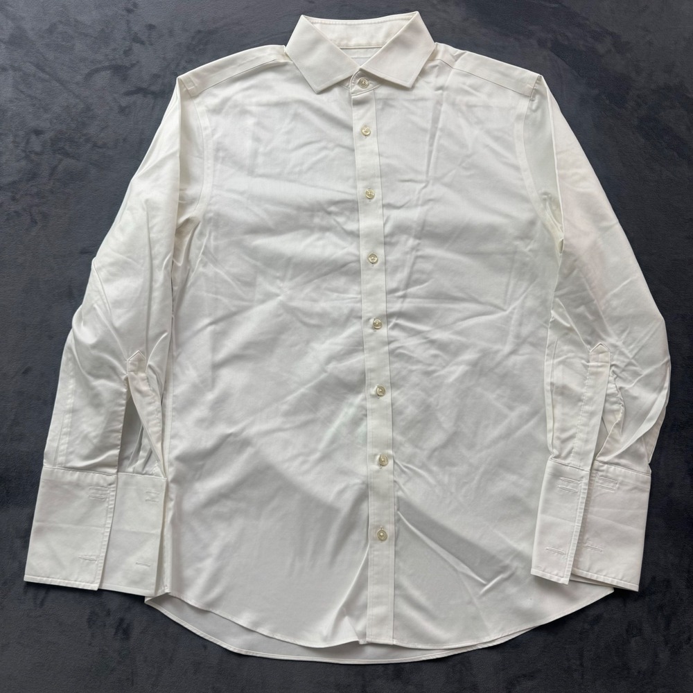 Charles Tyrwhitt Non-Iron Slim Fit Dress Shirt White French Cuff 16/32 41/81cm